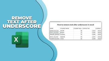 How to remove text after underscore in excel