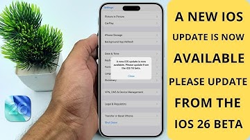 A New iOS Update is Now Available Please Update From the iOS 26 Beta - FIXED