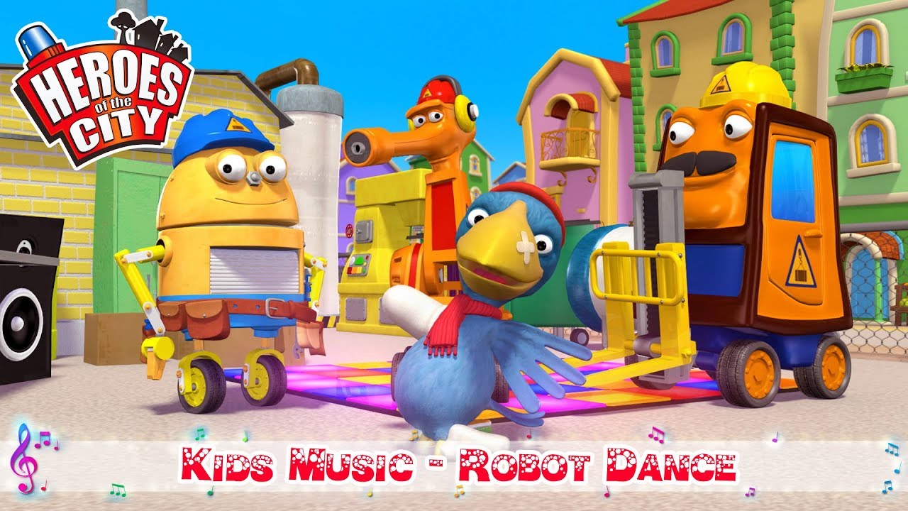 Kids Songs | Robot Dance - Heroes of the City | ♫ | Car Cartoons | Car  Cartoons - YouTube