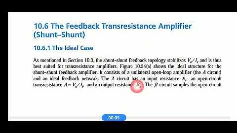 The feedback back transresistance and current amplifier (shunt-shunt &shunt-series)(Analog circuits)