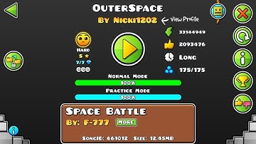 Geometry Dash-Fire Gauntlet Level #1(OuterSpace) All Coins