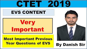 Most Important Previous Year Questions of EVS|CTET, KVS, HTET, PSTET, UPTET, MPTET and RAJTET|2019