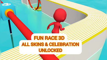 How To Unlock All Skins & Celebration In Fun Race 3d || GS || Gameplay