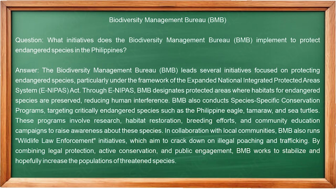 Biodiversity Management Bureau (BMB)