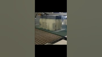 Milk one-piece heat shrink wrapping machine, output 20-25pcs/min #machine #packaging #factory #pack