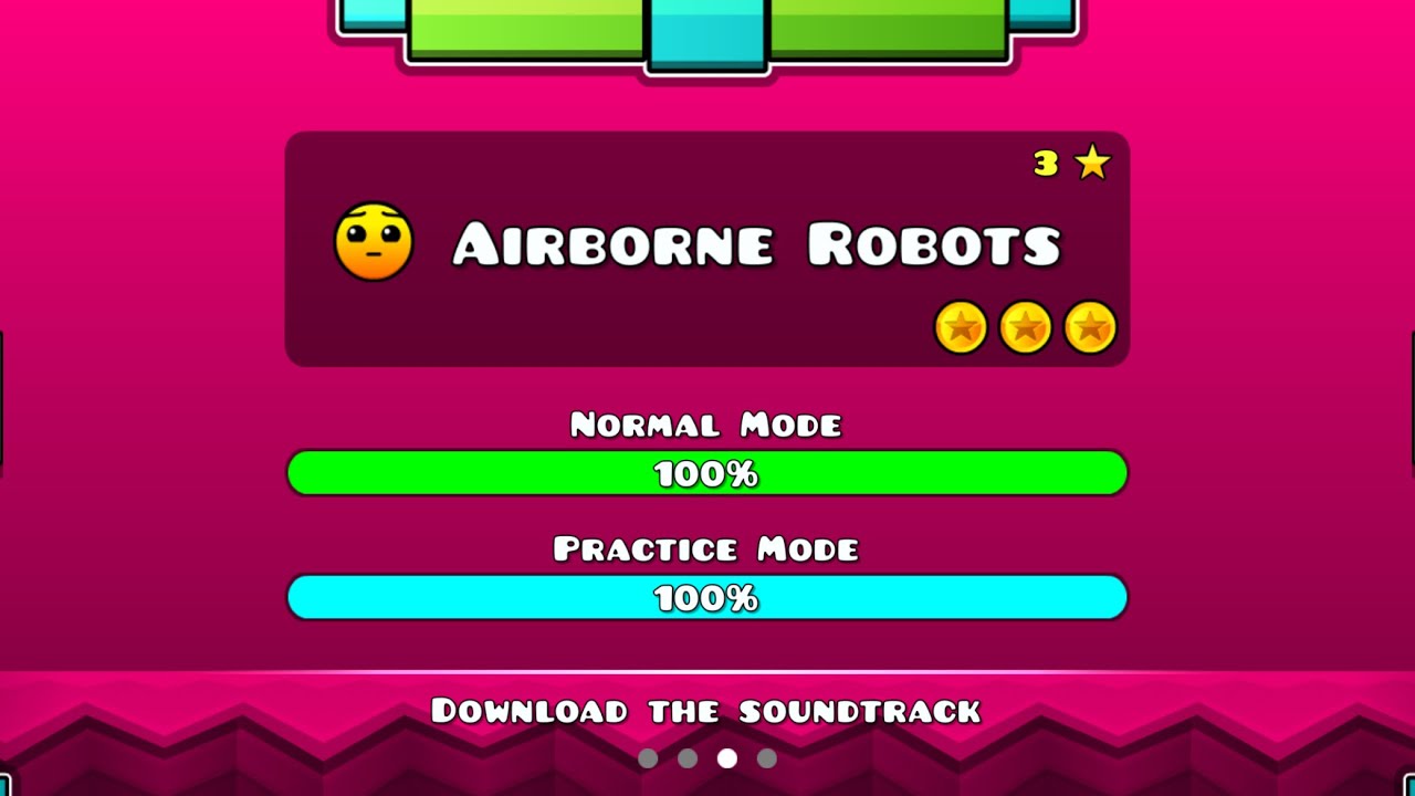 AIRBORNE ROBOTS | Perfect Mode | Geometry Dash Meltdown Level #3 - YouTube