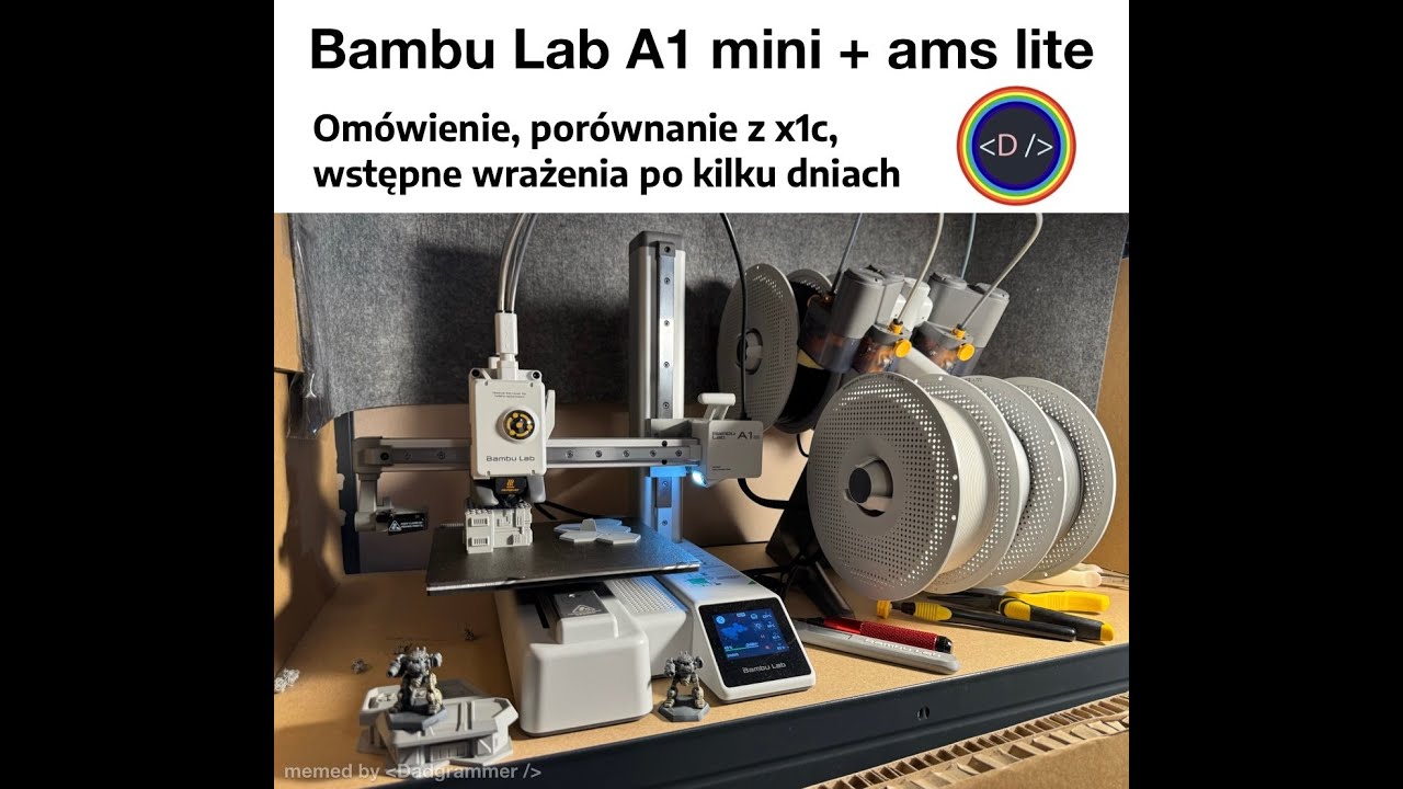 Bambu Lab A1 mini + ams lite, omówienie, porównanie, wrażenia po