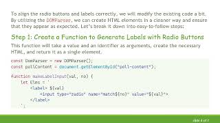 How to Align Radio Buttons and Labels on the Same Line Using JavaScript