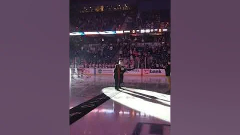 Me, Delicia Smith, singing the Star Spangled Banner