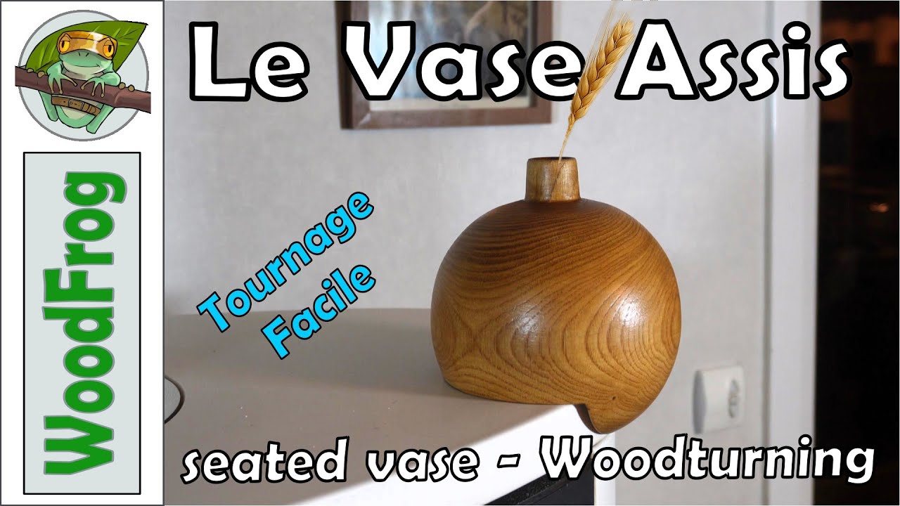 Le vase assis - Tournage sur bois
