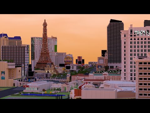 Building the Las Vegas Strip, 1:1 Scale in Minecraft