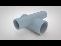 Modeling a pipe connection in Cinema 4D - Welding cylinders together | Cinema 4D Tutorial