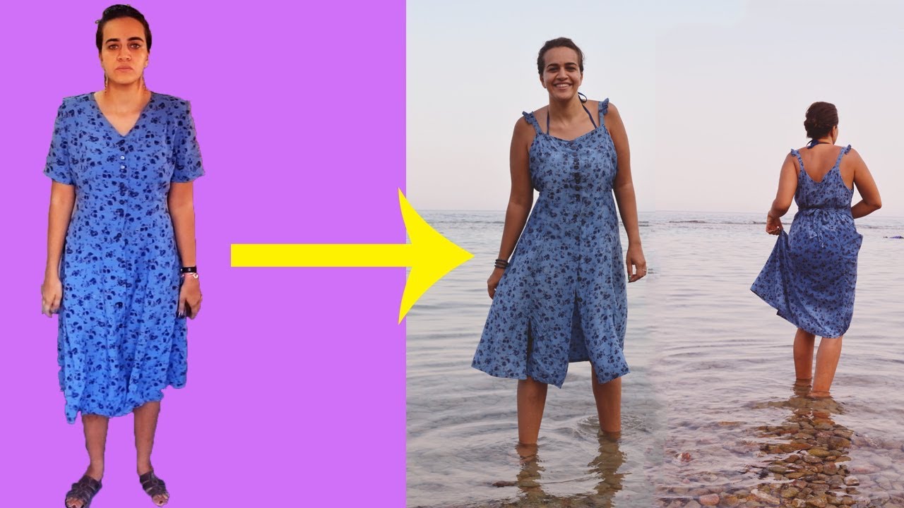 upcycling a 90s dress بالتفصيل: اعادة تدوير فستان من التسعينات