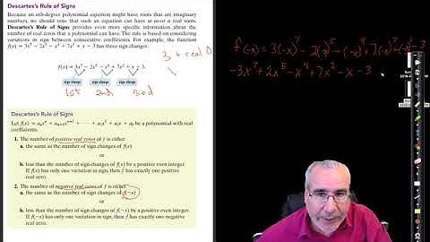 Descartes Rule of Signs