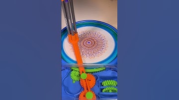 Orange-Blue Spirograph Spectacle – Hypnotic and Lightning Fast! #shorts #loopart #spirograph