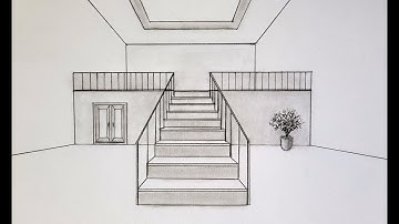 How to draw stairs in perspective