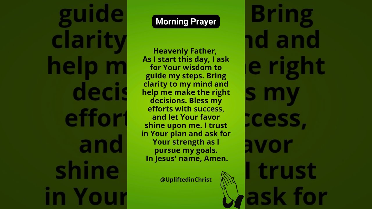 Morning Prayer Start Your Day With God S Wisdom Morningprayer