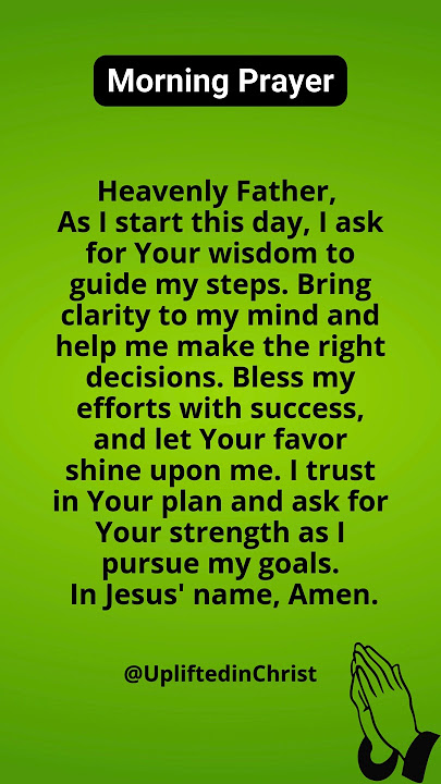 Morning Prayer | Start Your Day with God’s Wisdom #morningprayer