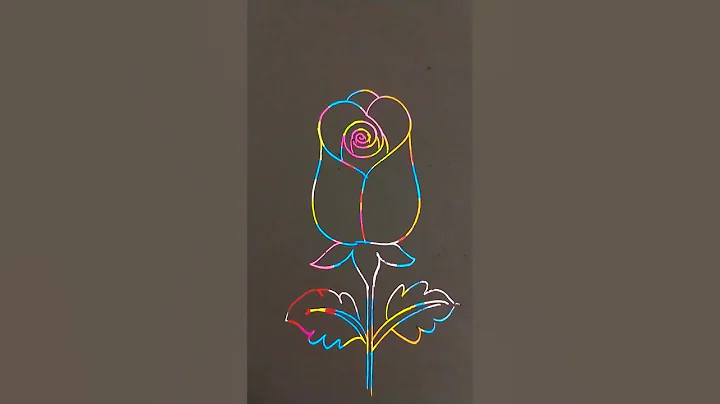 Easy Rose 🌹 drawing from heart ❤️ #art #rose #trending