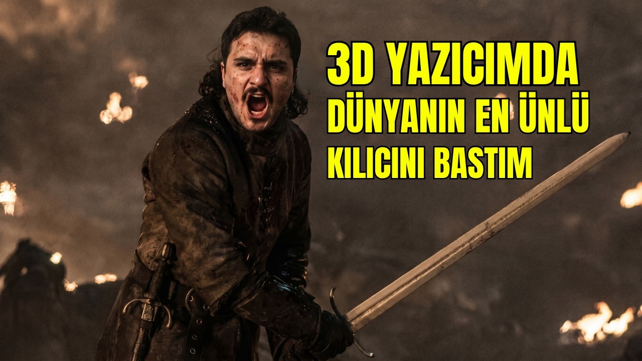 3D YAZICIMLA DÜNYANIN EN ÜNLÜ KILICINI BASTIM 🐺⚔️