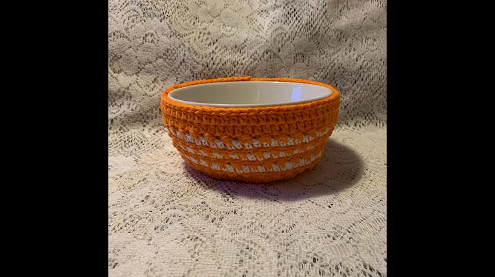 Learn how to make a stylish crochet bowl cozy