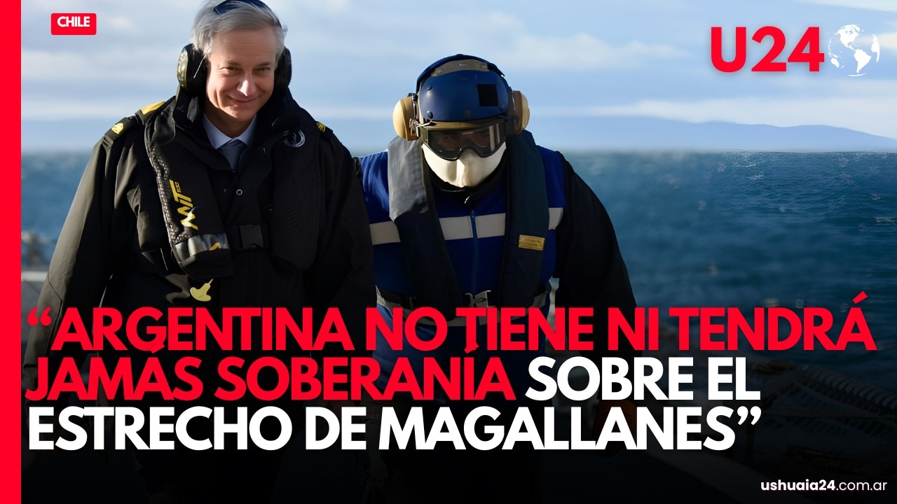 Kast envió un duro mensaje a Argentina a bordo de un barco de la Armada