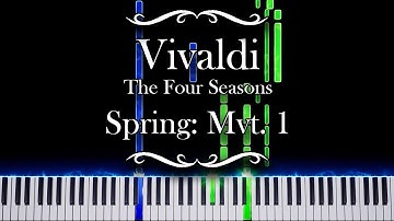 Spring, Mvt. 1 - The Four Seasons by Vivaldi (Piano Tutorial)
