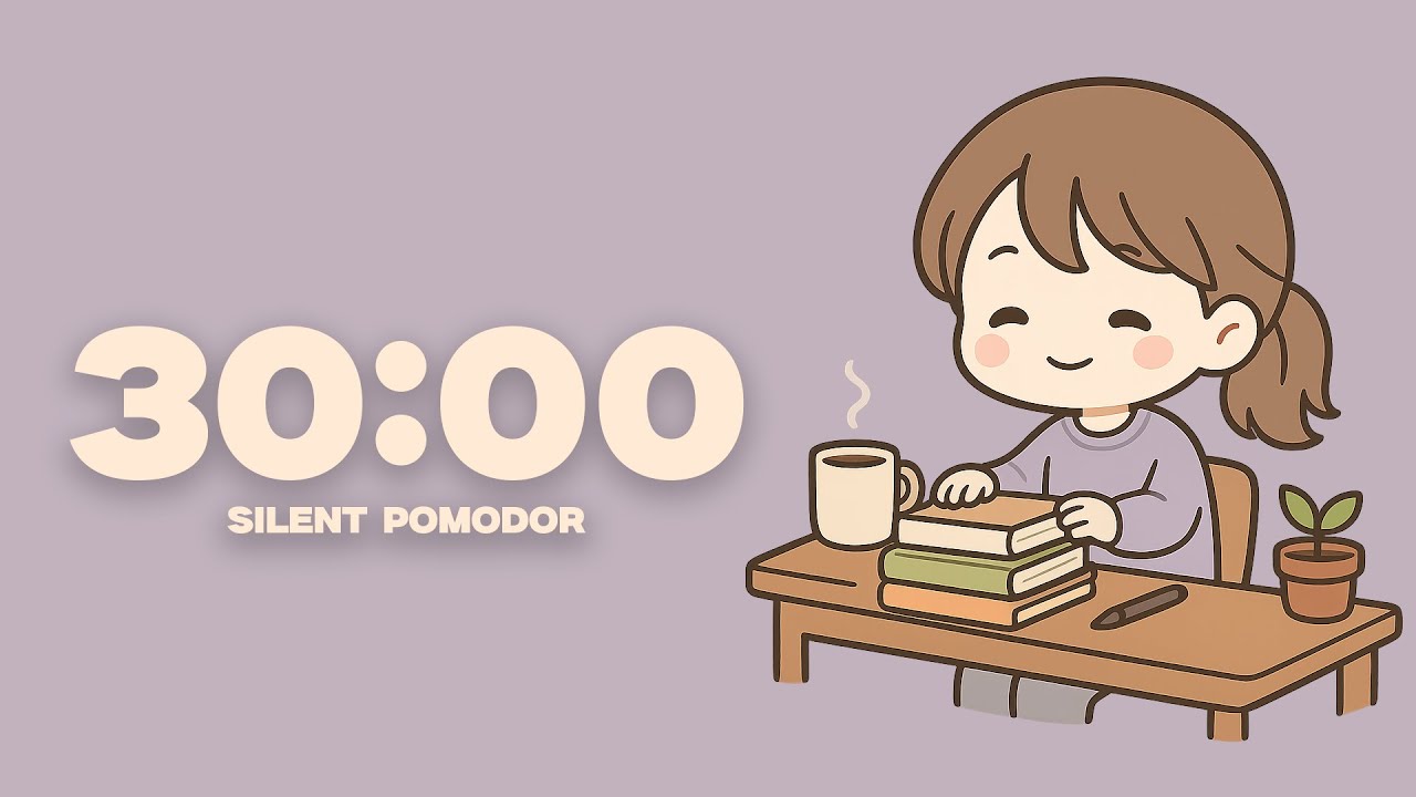 1.5 Hour Silent Pomodoro Timer (30x3) | No Music | Study & Deep Work ...
