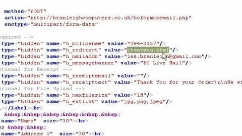 form to email - web forms help