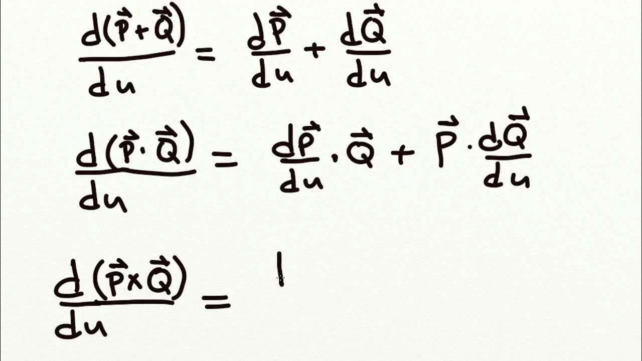 Rules for taking derivatives of vector functions - YouTube