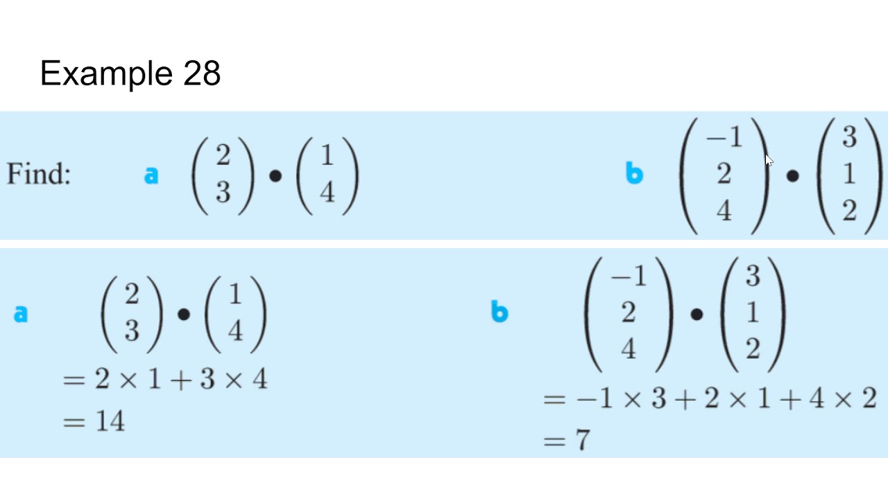 IB Math AA HL 12K Scalar Products - YouTube