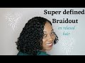 Super defined braidout on relaxed hair