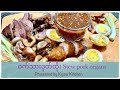 Pork organs stew (Burmese street food) ဝက်သားဒုတ်ထိုး