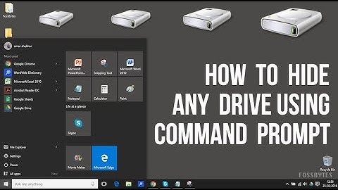 How to Hide Any disk using CMD (command promote)