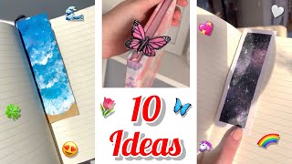 Easy And Aesthetic Tik Tok DIY | DIY Bookmark | 10 Ideas | Cute Bookmark