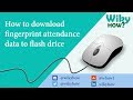 How To Download Fingerprint Attendance Data To Flash Drive 