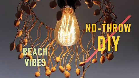 Beach vibes ! - Lamp shade / 3 DIY decoration ideas with pistachio shells / No-throw DIY /