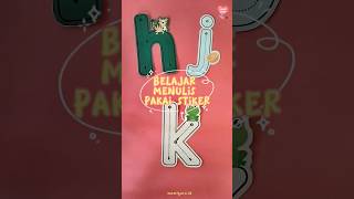 Belajar arah menulis huruf pakai stiker. #shorts #belajarbaca #calistungtk #belajarhuruf #calistung
