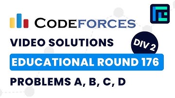 Educational Codeforces Round 176 | Video Solutions - A to D | by Soumojit | TLE Eliminators