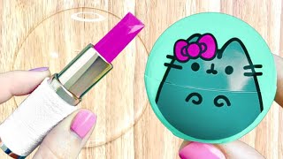 LIPSTICK Slime Coloring!! Mixing MAKEUP into Slime!! Satisfying Series #225