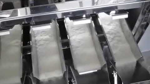 Washing Powder Packaging Machine with VFFS 420 Max width Flim size 420mm with 4 heads linear weigher