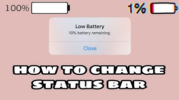HOW TO CHANGE STATUS BAR ANDROID TO IPHONE (ios)