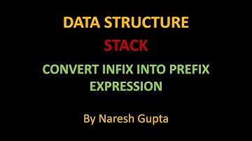 Infix into Prefix Conversion using Stack | Convert infix to prefix