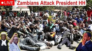Zambians Attack President HH in & Out 'This Won't End Well I Bet' Watch the Entire Video