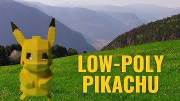 Low Poly Pikachu 3D Printed - Tutorial, Print Settings, Time Lapse, Showcase, Painting