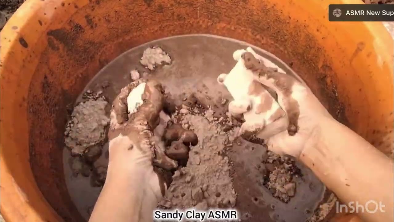 Asmr Pure Mud Crumbling Dry and water