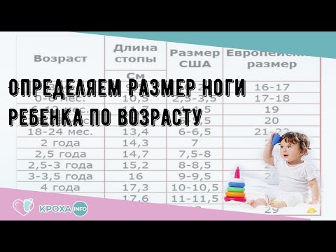 Определяем Размер Ноги Ребенка По Возрасту