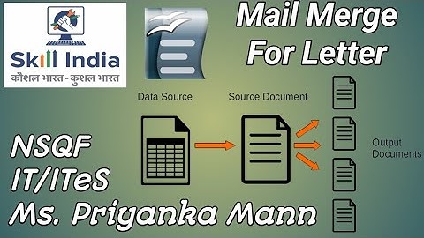 Mail Merge | Apache openoffice Writer | NSQF IT/ITeS | Level-4