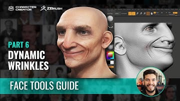 Easy Facial Rig in ZBrush with Face Tools (6/7): Dynamic Wrinkle Sculpting