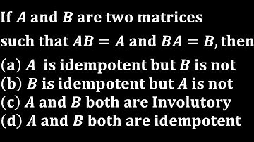 idempotent matrix linear algebra engineering iit jam mathematics gate eigen values iit jee nda dssb